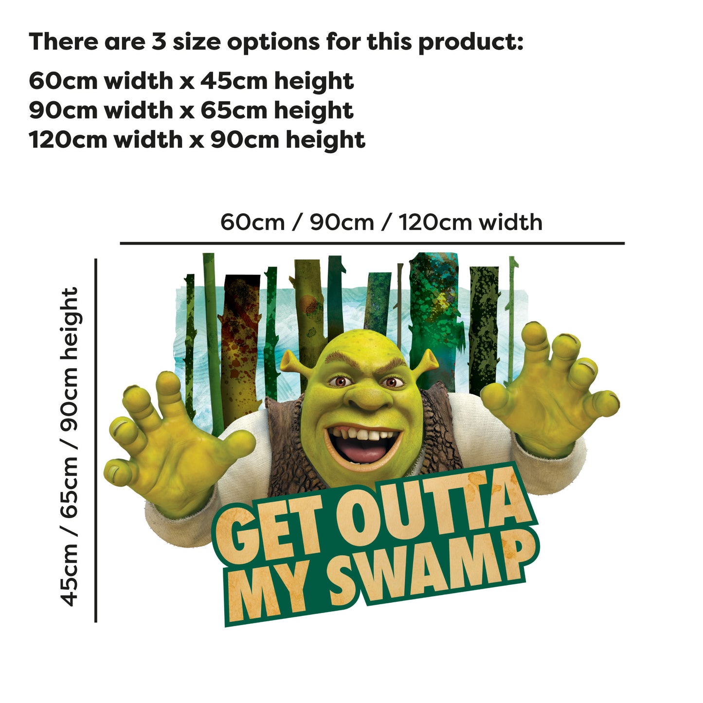 Shrek Wall Sticker - Get Outta My Swamp Decal Wall Art