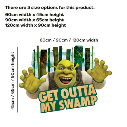 Shrek Wall Sticker - Get Outta My Swamp Decal Wall Art