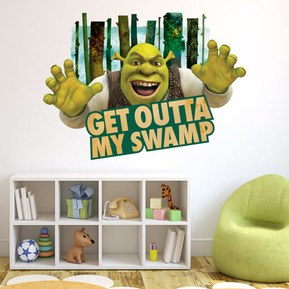 Shrek Wall Sticker - Get Outta My Swamp Decal Wall Art