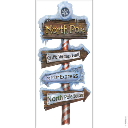 The Polar Express Wall Sticker -  North Pole Sign Decal Christmas Wall Art