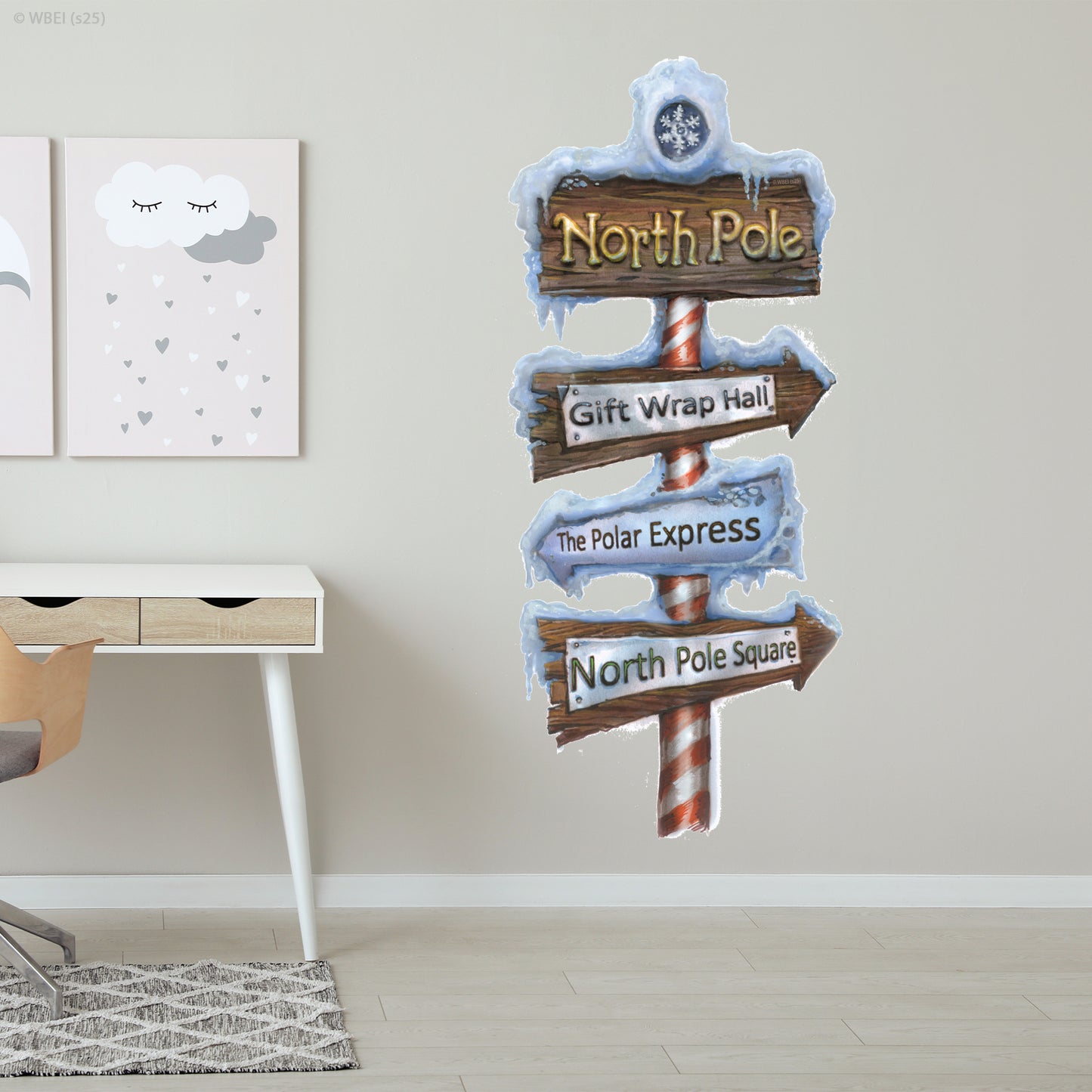 The Polar Express Wall Sticker -  North Pole Sign Decal Christmas Wall Art