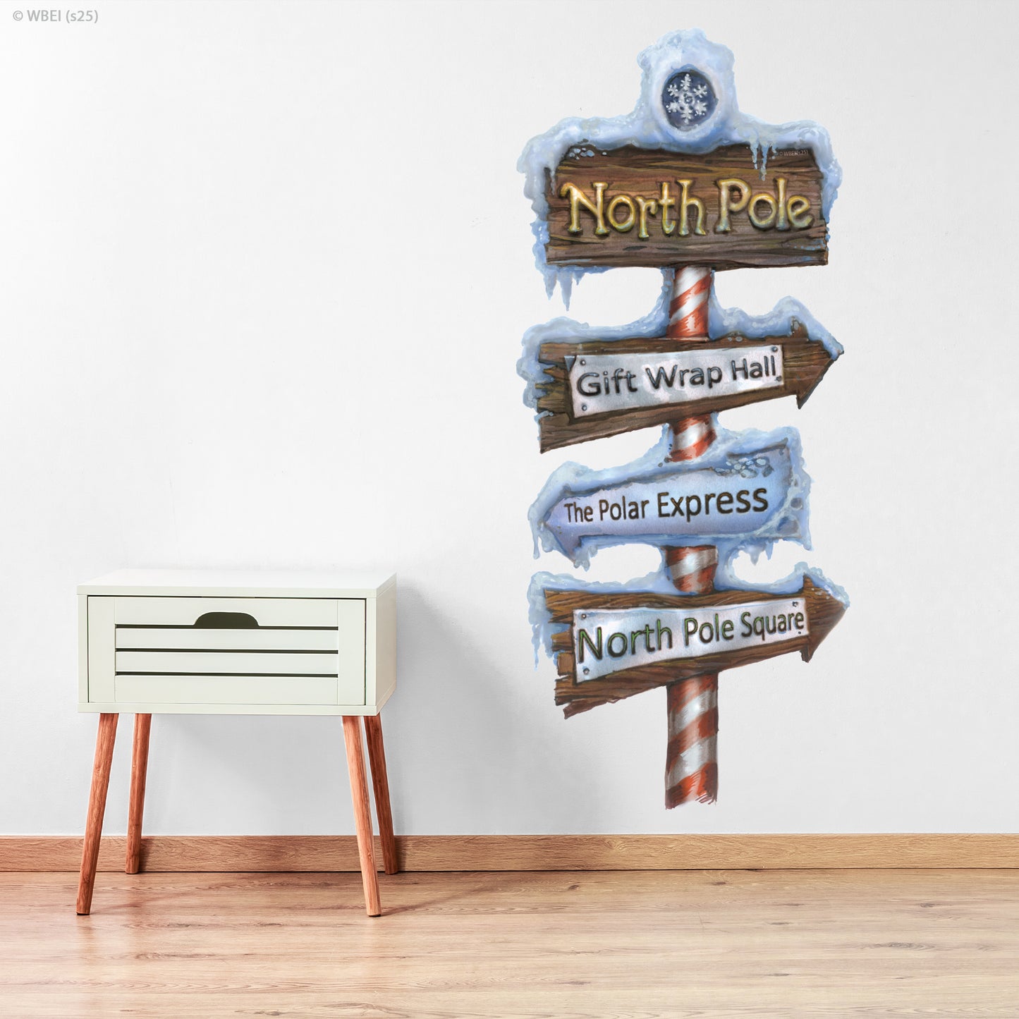 The Polar Express Wall Sticker -  North Pole Sign Decal Christmas Wall Art