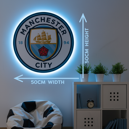 Manchester City Crest LED Backlit Wallpop