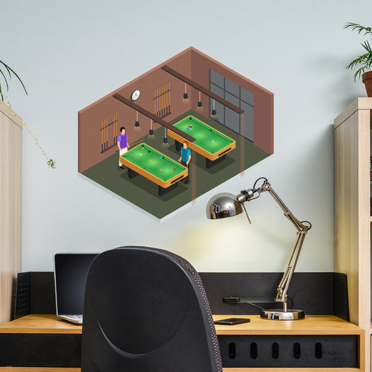 Snooker Wall Sticker - Snooker Room Decal Wall Art
