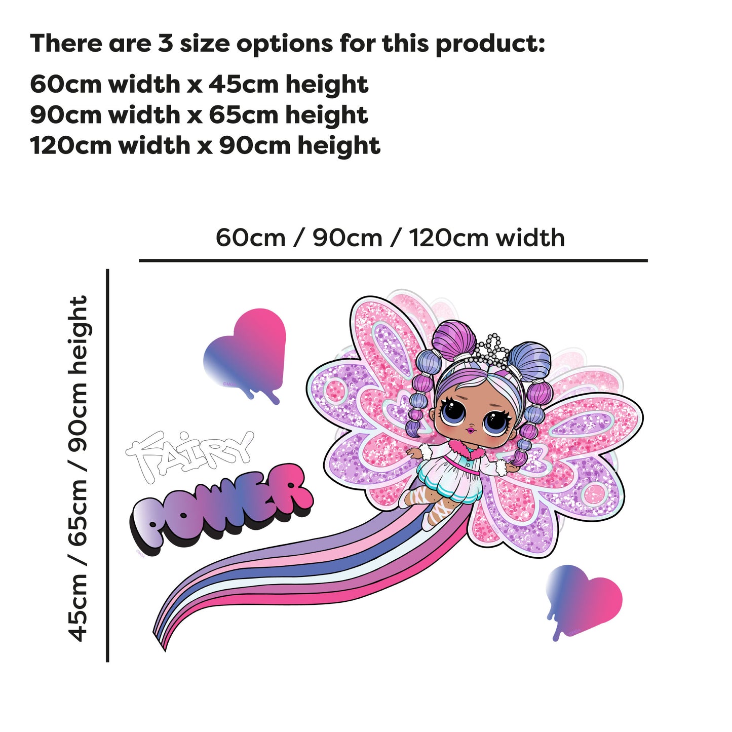 L.O.L Surprise! Wall Sticker - Fairies Snowflake Wall Art