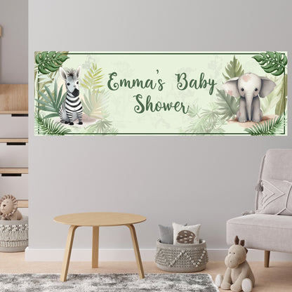 Jungle Birthday – Animal Friends Personalised Banner Wall Sticker