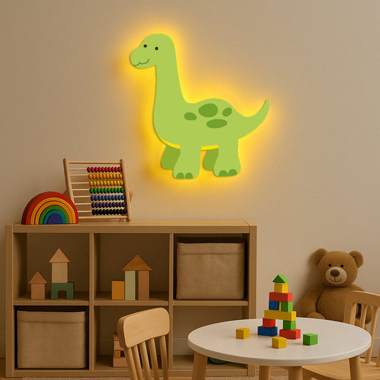 Green Dinosaur LED Backlit Wallpop