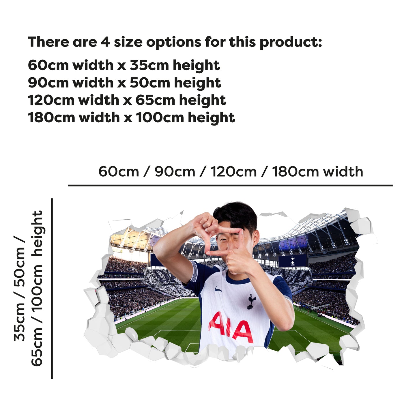 Tottenham Hotspur FC - Son Heung-min 24-25 Broken Wall Sticker