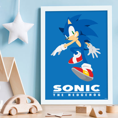 Sonic The Hedgehog Print - Sonic Colour Block Poster Wall Art