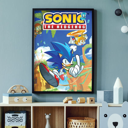 Sonic The Hedgehog Print - Sonic Comic Collection Cover 1 Poster Wall Art