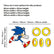 Sonic The Hedgehog Wall Sticker - Sonic Running For Rings Wall Art ...
