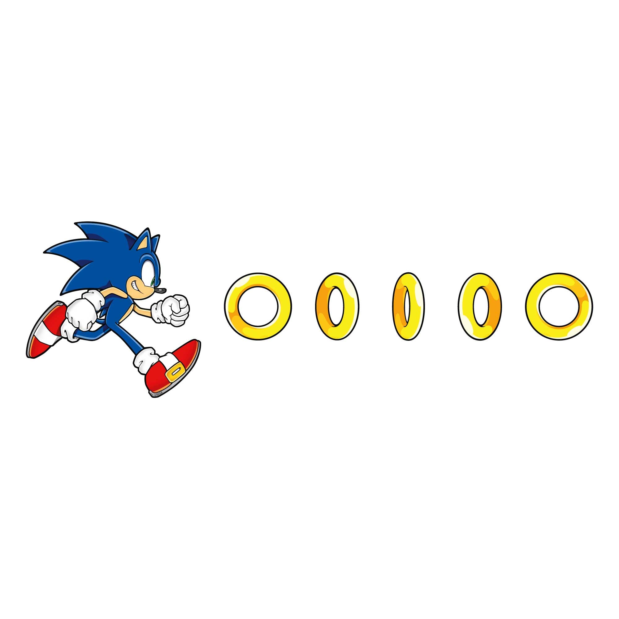 Sonic The Hedgehog Wall Sticker - Sonic Running For Rings Wall Art ...