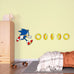 Sonic The Hedgehog Wall Sticker - Sonic Running For Rings Wall Art ...