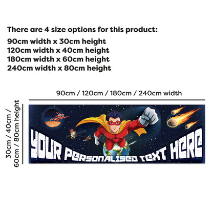 Space Birthday – Super Earth Personalised Banner Wall Sticker