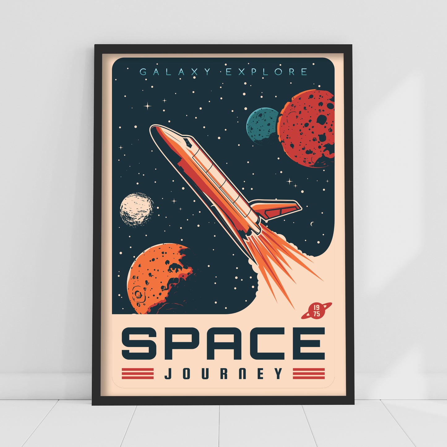 Space Wall Print - Galaxy Explore Space Journey Poster Wall Art