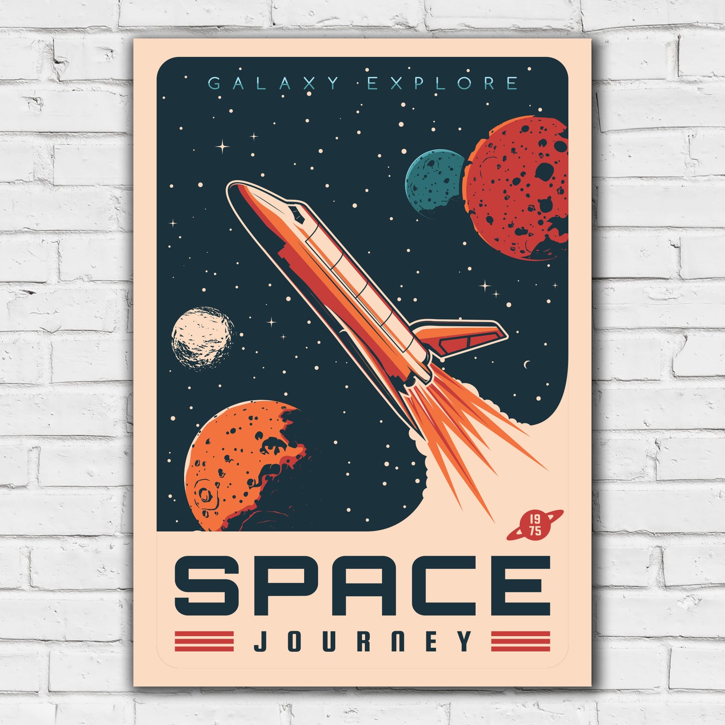 Space Wall Print - Galaxy Explore Space Journey Poster Wall Art