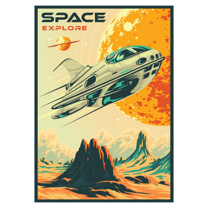 Space Wall Print - Space Explore Poster Wall Art