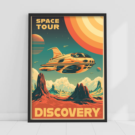 Space Wall Print - Space Tour Discovery Poster Wall Art