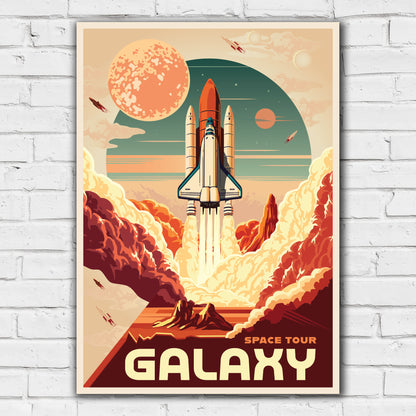 Space Wall Print - Space Tour Galaxy Poster Wall Art