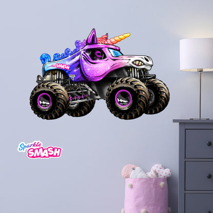 Monster Jam Wall Sticker - Sparkle Smash Monster Jam Truck Wall Decal Art