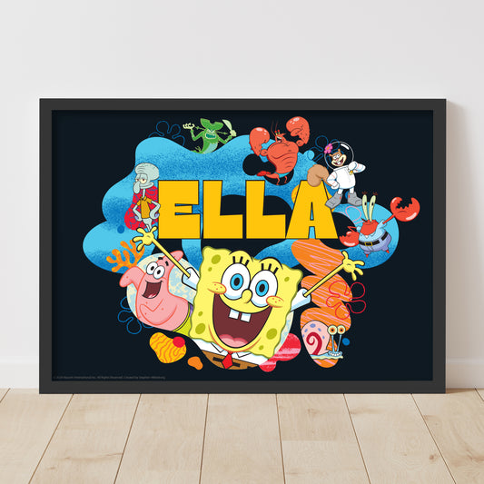 SpongeBob Print - Arms Open Personalised Poster Wall Art