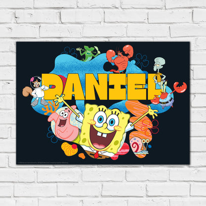 SpongeBob Print - Arms Open Personalised Poster Wall Art