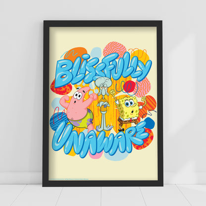SpongeBob Print - Blissfully Unaware Poster Wall Art