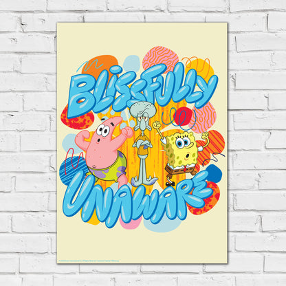 SpongeBob Print - Blissfully Unaware Poster Wall Art