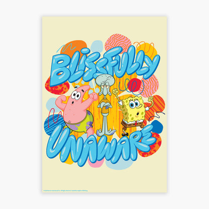 SpongeBob Print - Blissfully Unaware Poster Wall Art