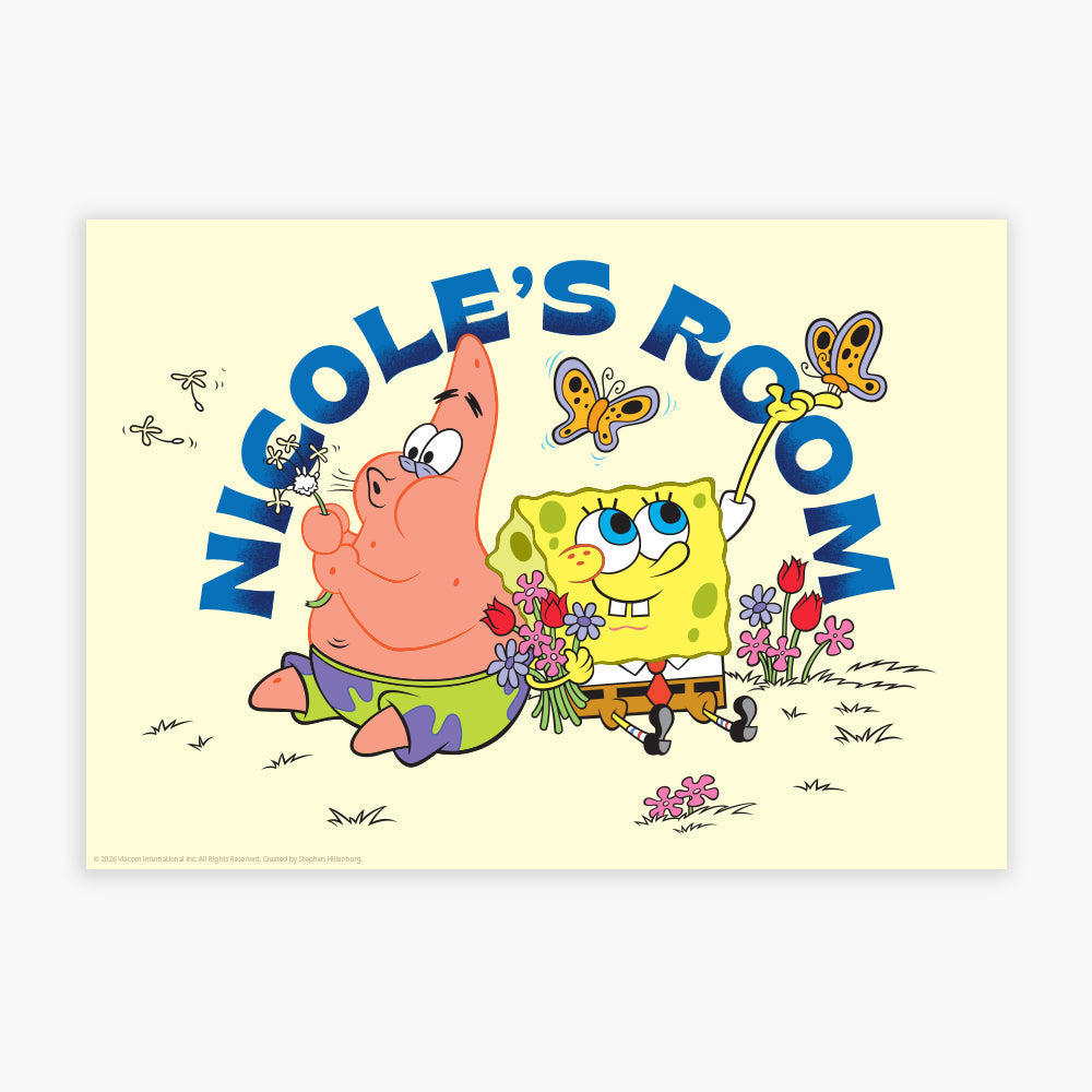 SpongeBob Print - Butterfly Personalised Poster Wall Art