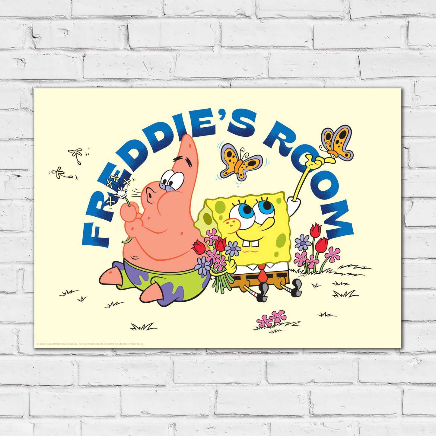 SpongeBob Print - Butterfly Personalised Poster Wall Art