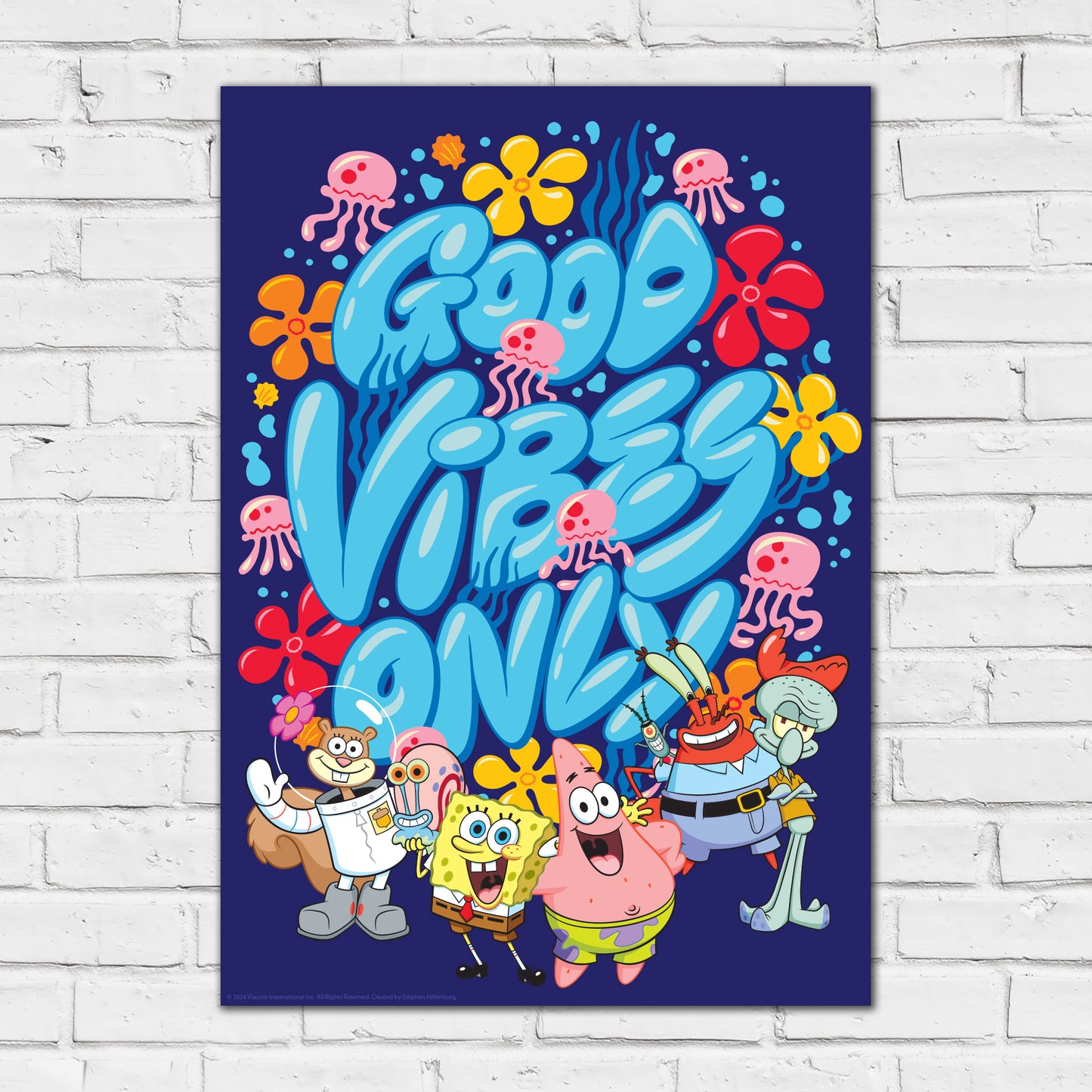 SpongeBob Print - Good Vibes Only Poster Wall Art