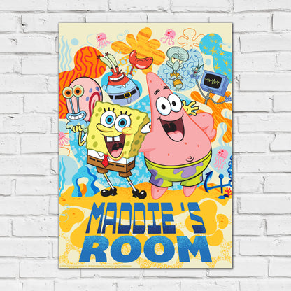 SpongeBob Print - Group Personalised Poster Wall Art