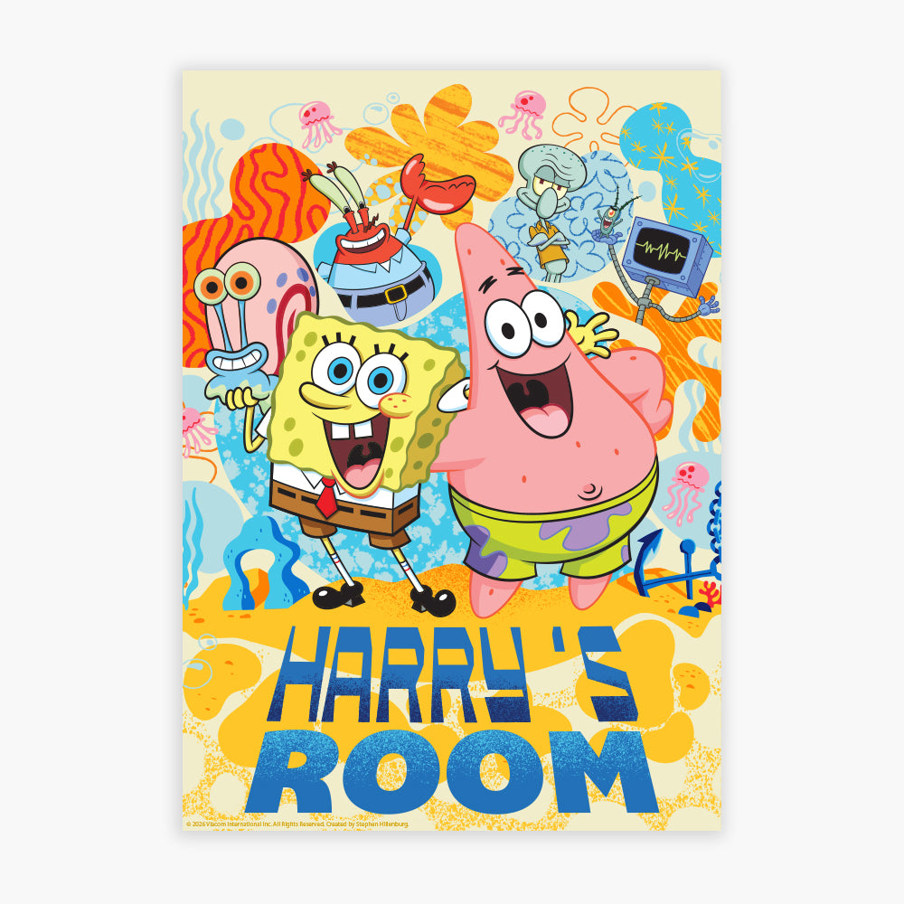 SpongeBob Print - Group Personalised Poster Wall Art