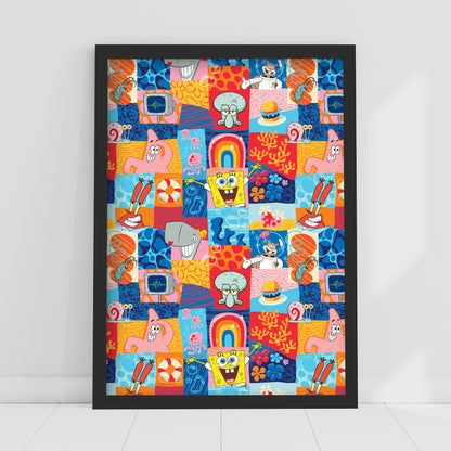 SpongeBob Print - Pattern Poster Wall Art