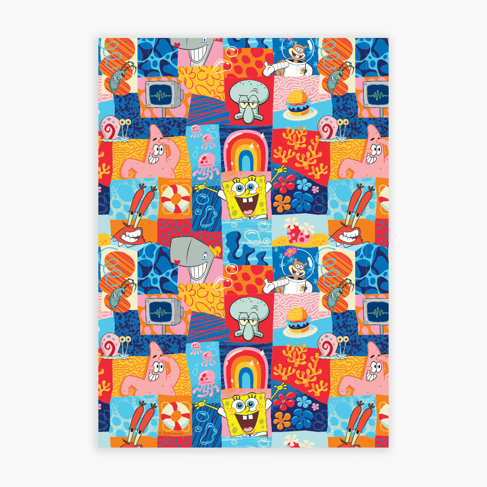 SpongeBob Print - Pattern Poster Wall Art
