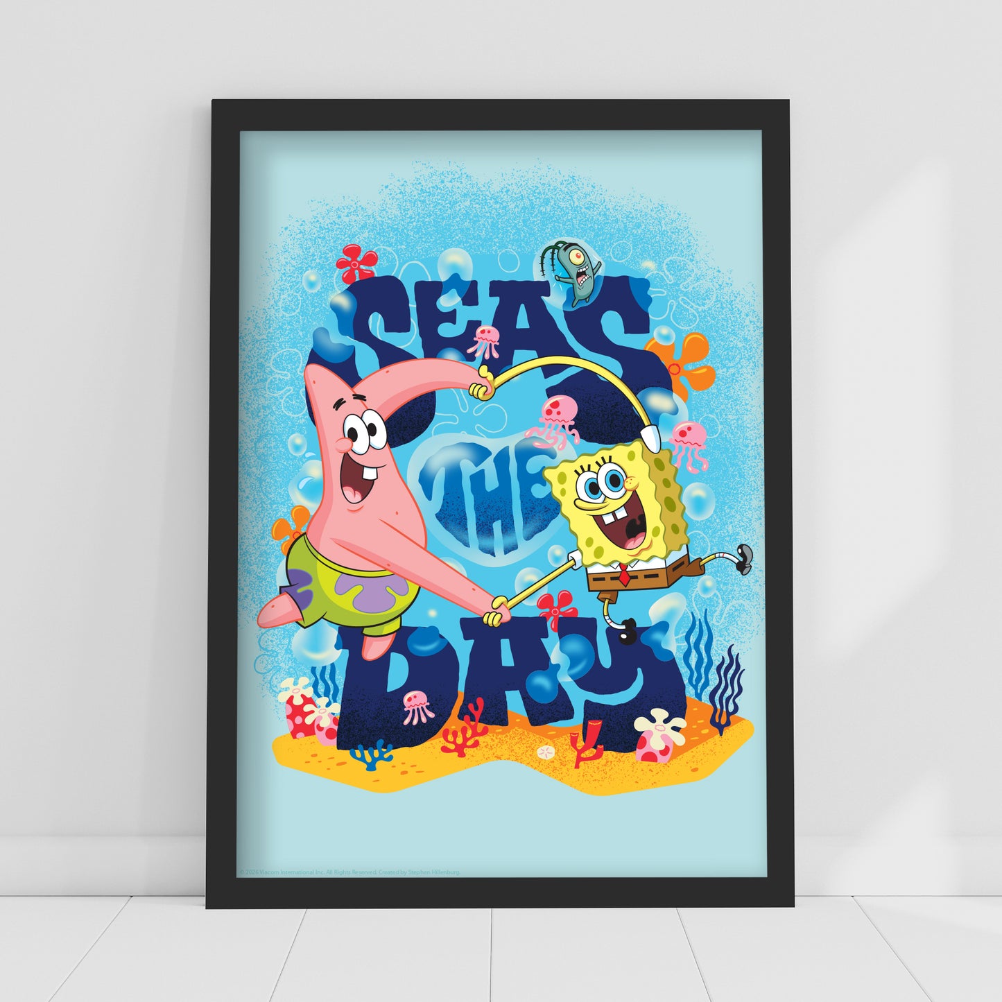 SpongeBob Print - Seas The Day Poster Wall Art
