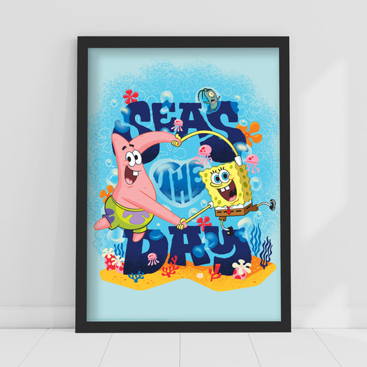 SpongeBob Print - Seas The Day Poster Wall Art