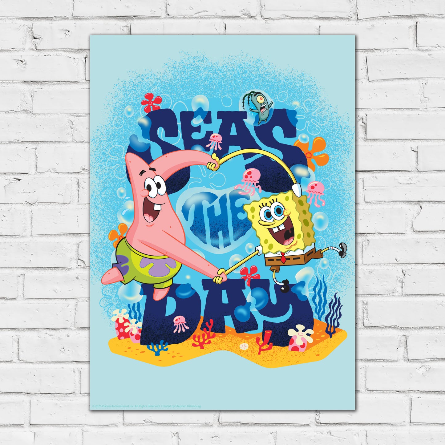 SpongeBob Print - Seas The Day Poster Wall Art
