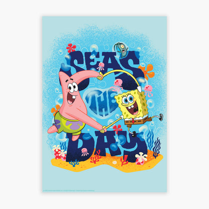 SpongeBob Print - Seas The Day Poster Wall Art