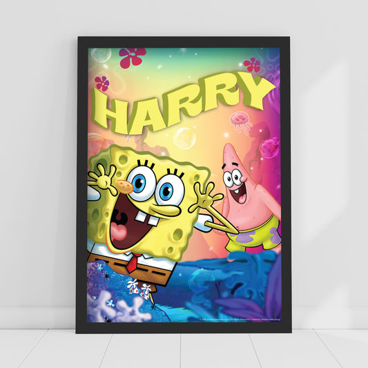 SpongeBob Print - SpongeBob And Patrick Personalised Poster Wall Art