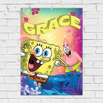 SpongeBob Print - SpongeBob And Patrick Personalised Poster Wall Art