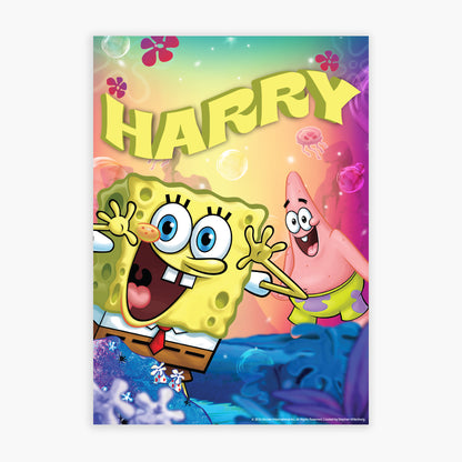 SpongeBob Print - SpongeBob And Patrick Personalised Poster Wall Art