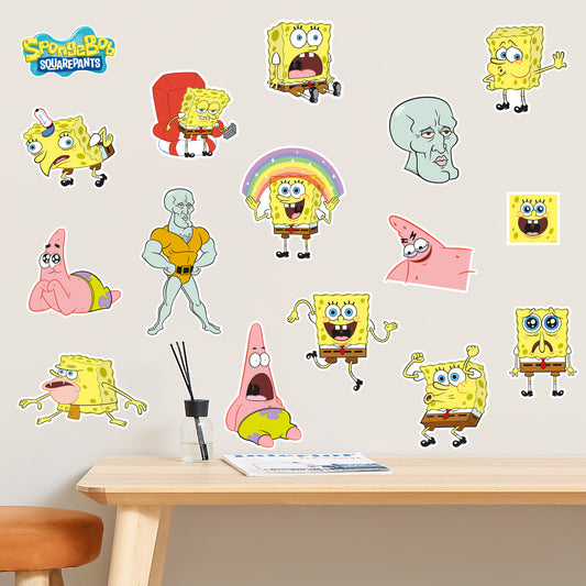 SpongeBob Wall Sticker - SpongeBob Meme Decal Set Wall Art