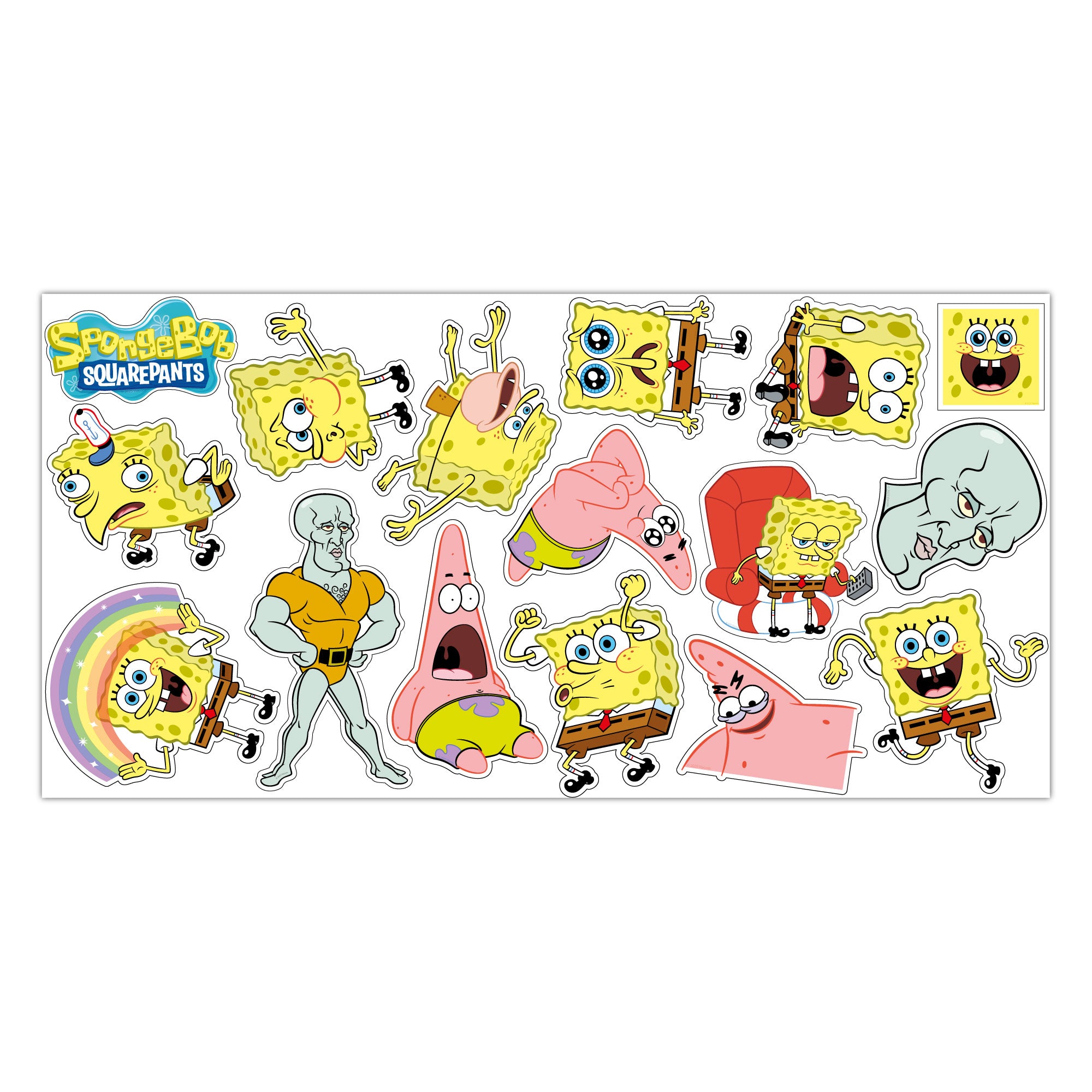 SpongeBob Wall Sticker - SpongeBob Meme Decal Set Wall Art – www.themed ...