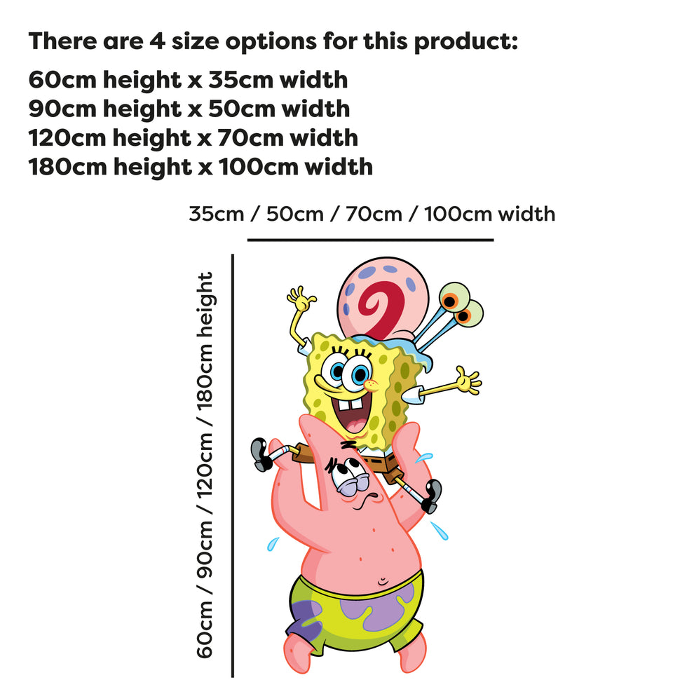SpongeBob Wall Sticker - SpongeBob, Patrick and Gary Stack Decal Wall ...