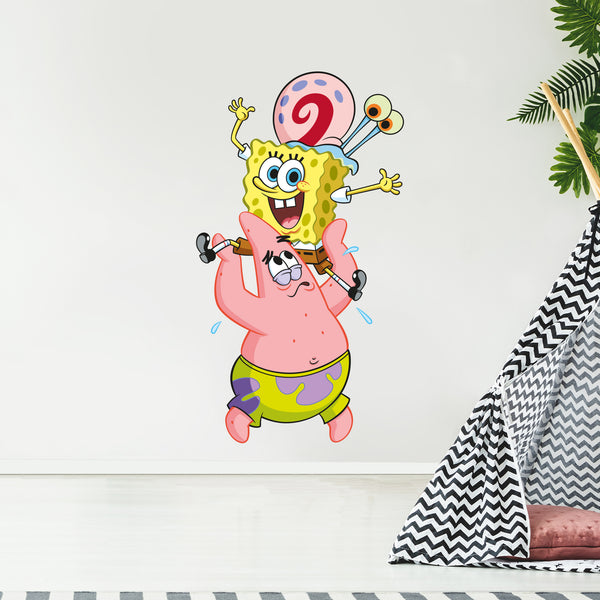 SpongeBob Wall Sticker - SpongeBob, Patrick and Gary Stack Decal Wall ...