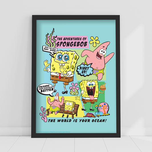 SpongeBob Print - The World Is Your Ocean Poster Wall Art