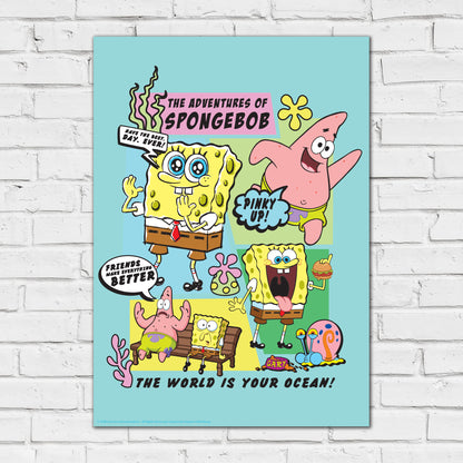 SpongeBob Print - The World Is Your Ocean Poster Wall Art