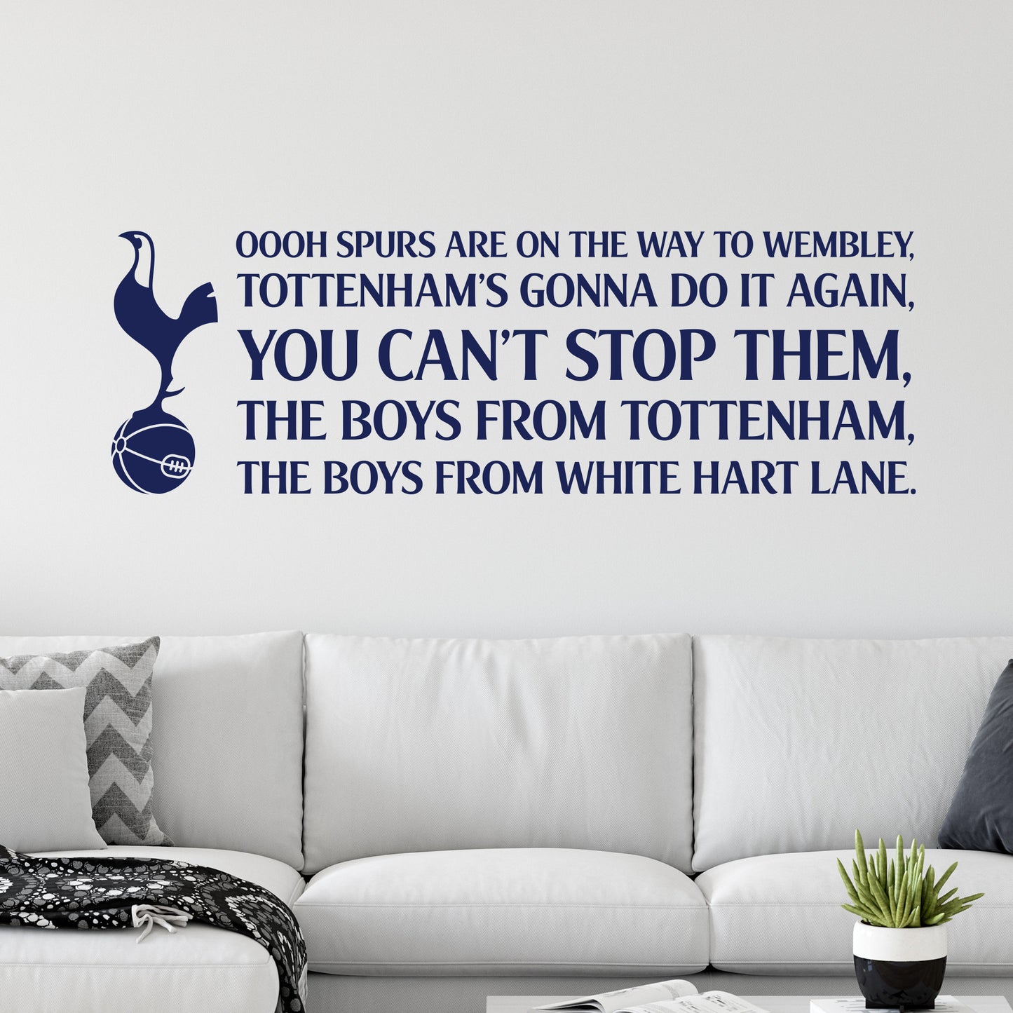Tottenham Hotspur Football Club - 'Spurs Are On Their Way To Wembley' Song Wall Sticker Vinyl